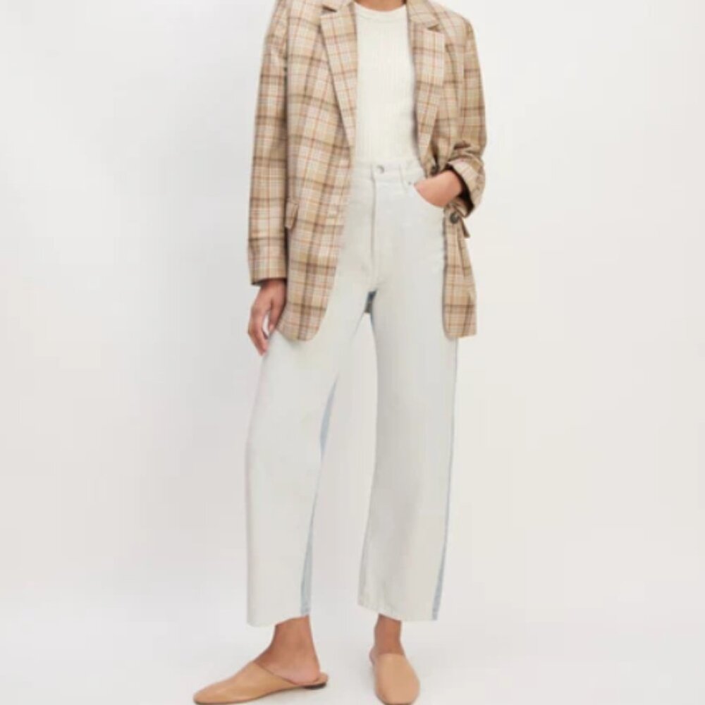 Everlane - The Rigid Way-High Jean - Two Tone Bone - Size 27 - New with Tags